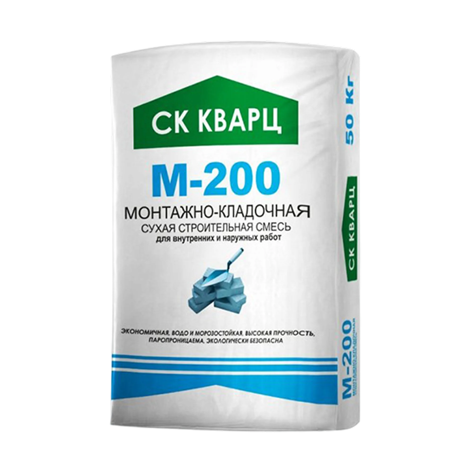 КВАРЦ М-200 Смесь сухая монтажно-кладочная, 50 кг