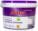 Аквест-4 плюс Стандарт краска акриловая супербелая для стен и потолков, 45 кг