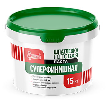 СТАРАТЕЛИ Шпаклевка полимерная белая Суперфинишная, 15 кг
