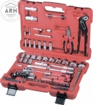Набор слесарно-монтажный с квадратами 1/4", 1/2" и 5/16", 117 предм. Matrix PROFI