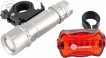Набор велосипедный: передний 1 Вт Led, 160Lm, задний 5 red Led Stern