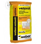 Weber-Vetonit Optima клей для плитки 25 кг
