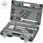 Набор инструментов, 1/2", 1/4", CrV, пластиковый кейс 82 предм. Stels