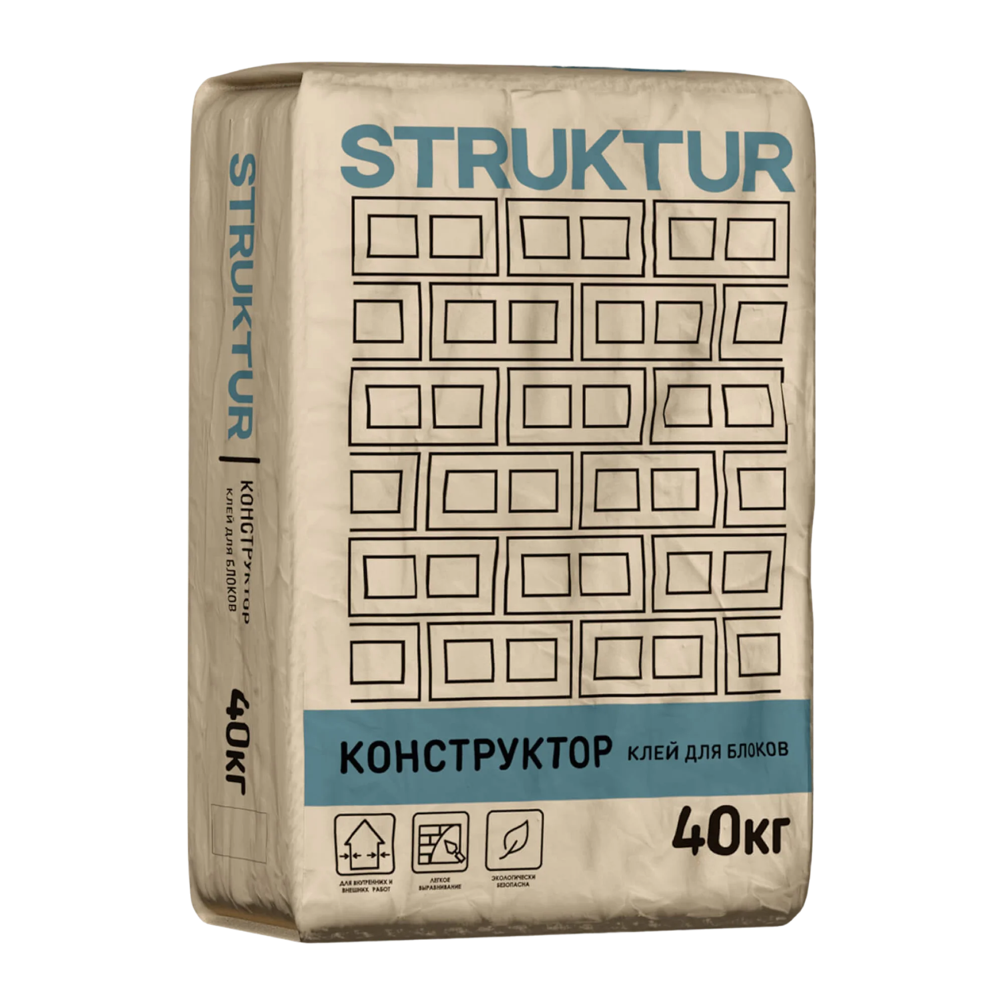 STRUKTUR КОНСТРУКТОР Клей для блока, 40 кг