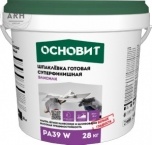 Основит Элисилк PA39 W шпаклевка готовая суперфинишная, 28 кг